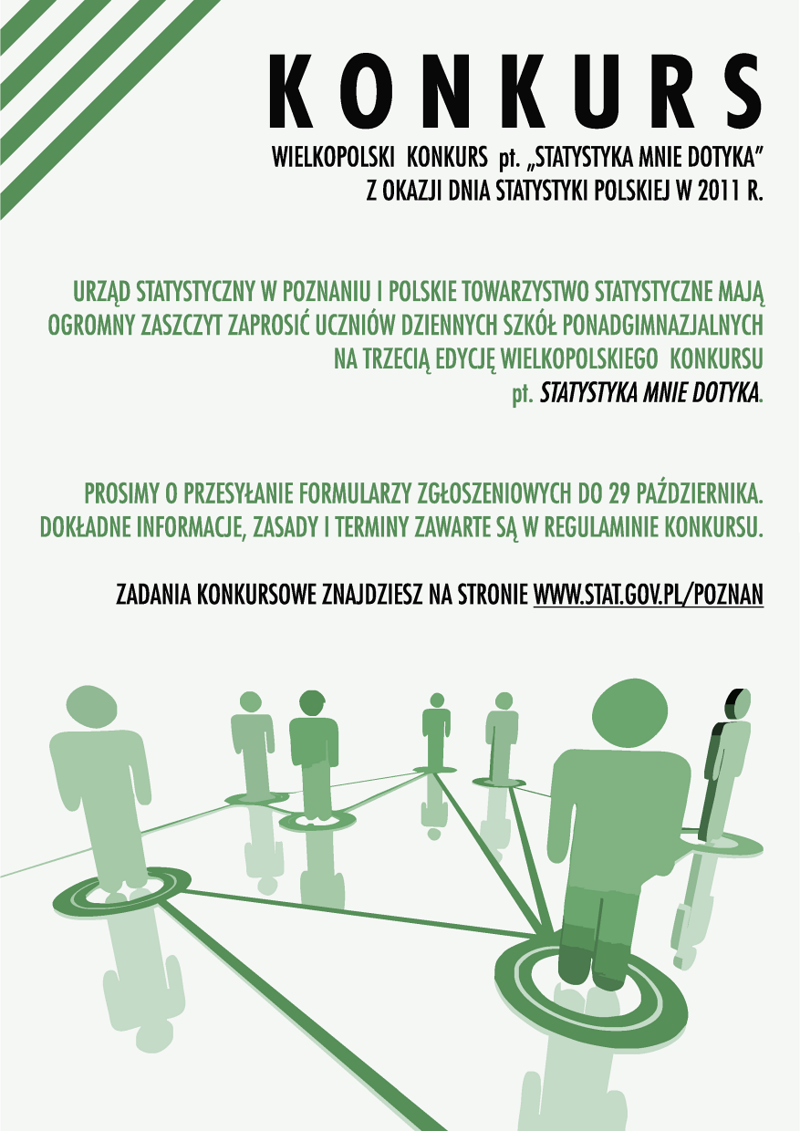 Plakat 3 edycji Wielkopolskiego konkursu Statystyka mnie dotyka