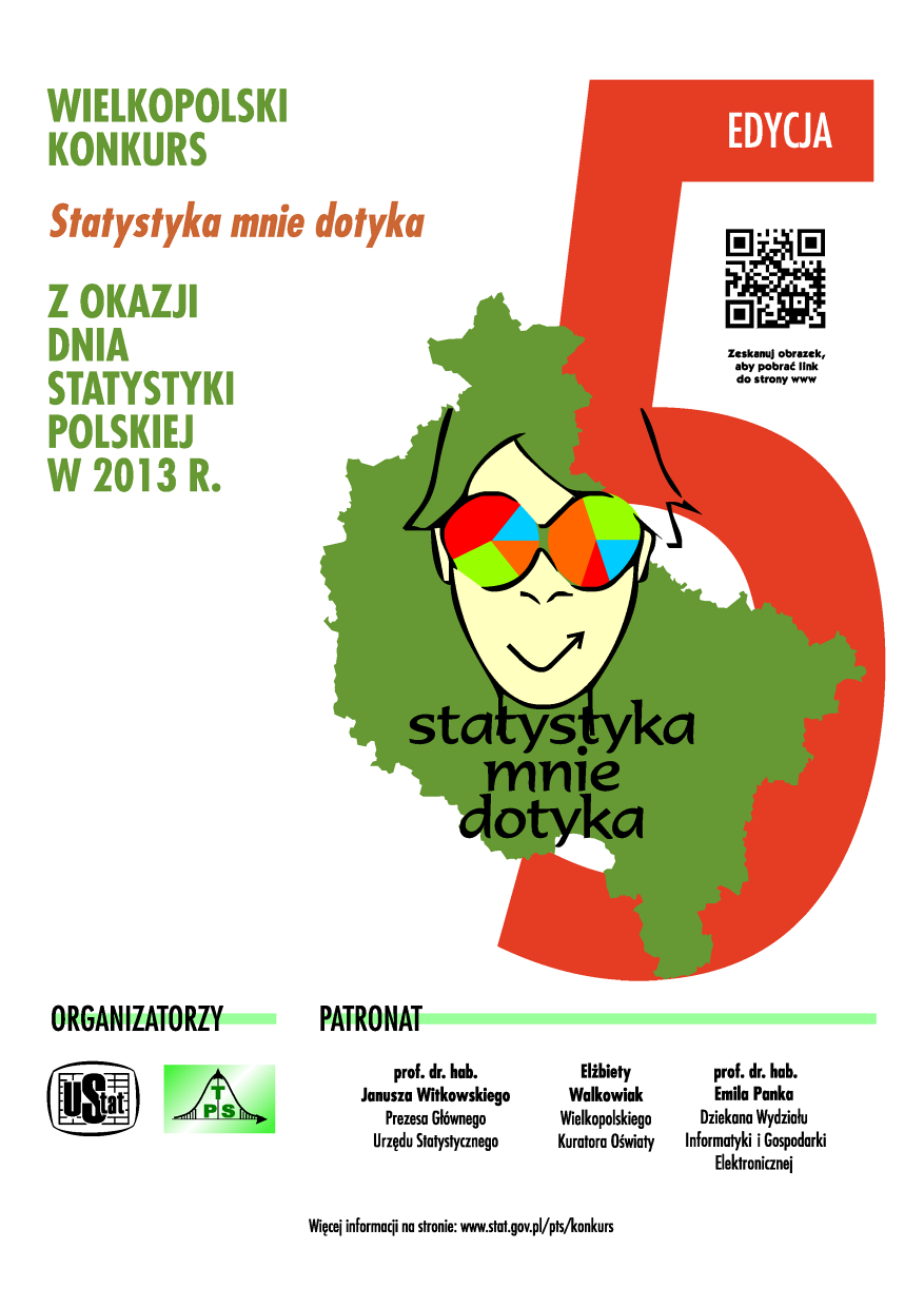 Plakat 5 edycji Wielkopolskiego konkursu Statystyka mnie dotyka
