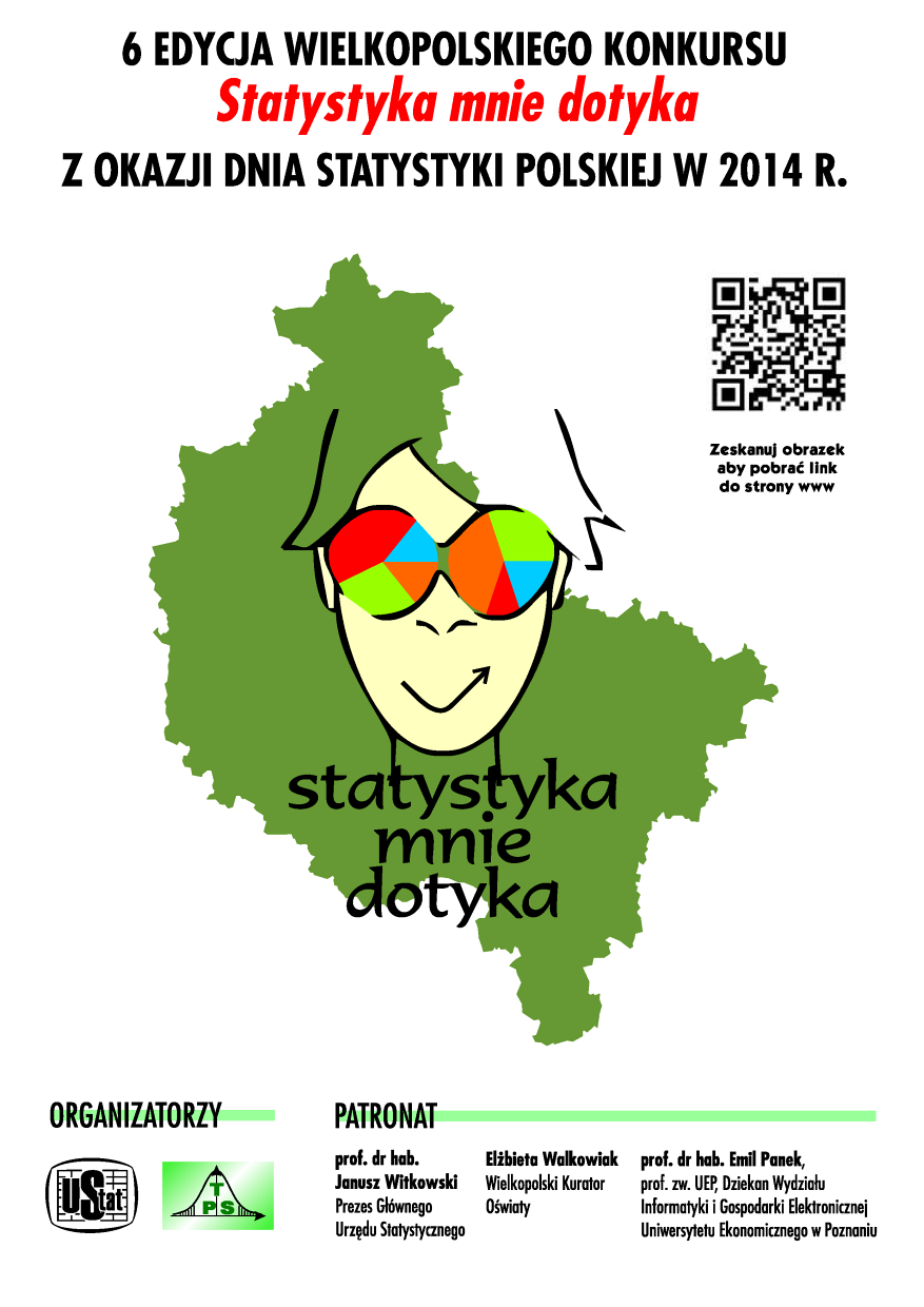 Plakat 6 edycji Wielkopolskiego konkursu Statystyka mnie dotyka