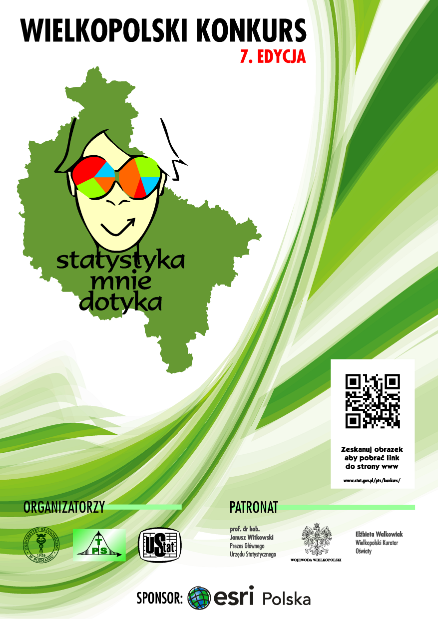 Plakat 7 edycji Wielkopolskiego konkursu Statystyka mnie dotyka