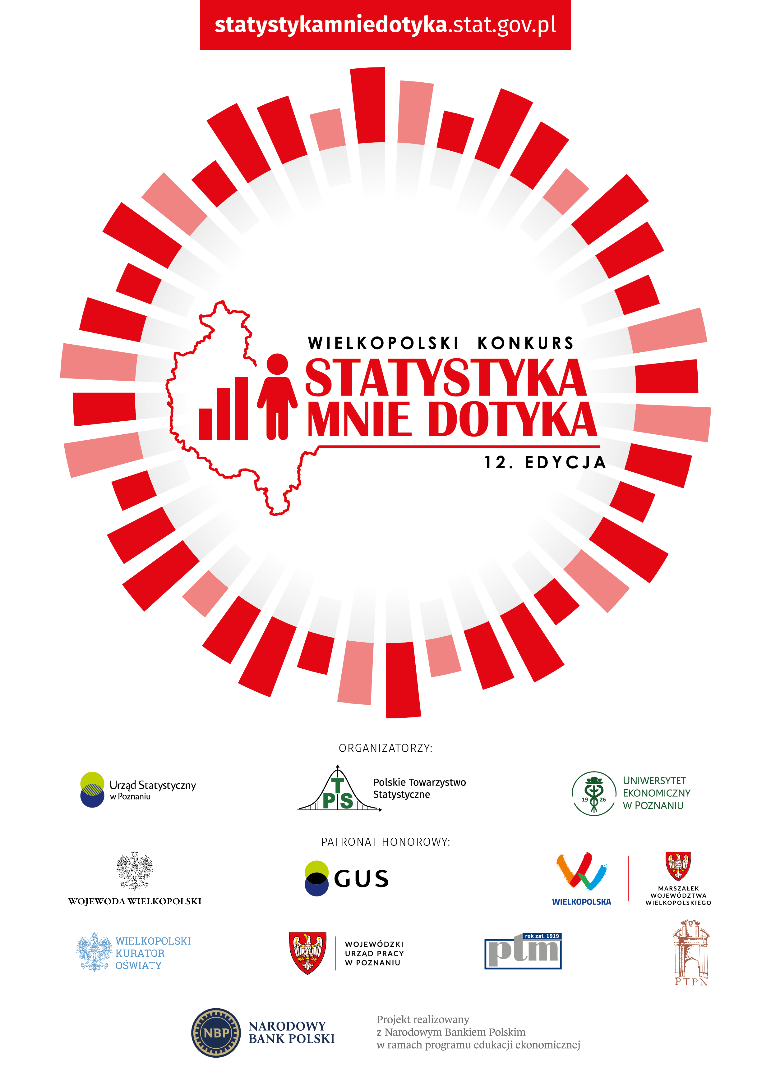 Plakat 12 edycji Wielkopolskiego konkursu Statystyka mnie dotyka